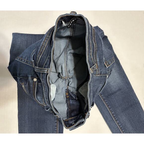 Prosperity Women Blue Denim Skinny Jeans Size 27 Accent Zippers Medium Wash - Picture 6 of 10